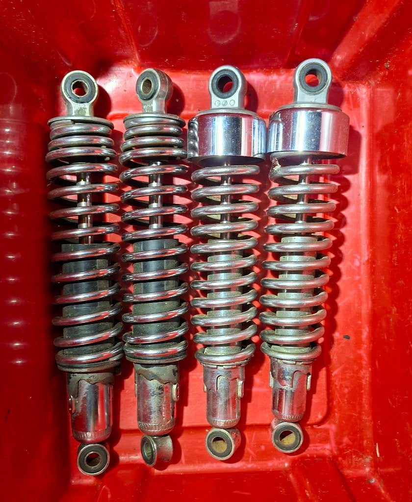 Motorfiets vering, Motoren, Ophalen, Gebruikt