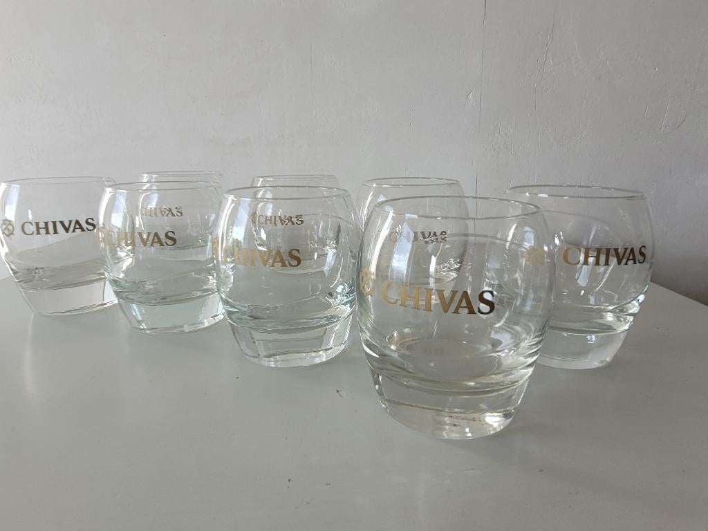 8 verres Whisky Chivas modèle tourbillon neuf, Neuf, Verre ou Verres, Enlèvement ou Envoi, Verre