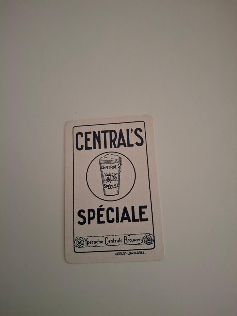 Oude speelkaart ypersche centrale brouwerij, Verzamelen, Speelkaarten, Jokers en Kwartetten, Ophalen of Verzenden