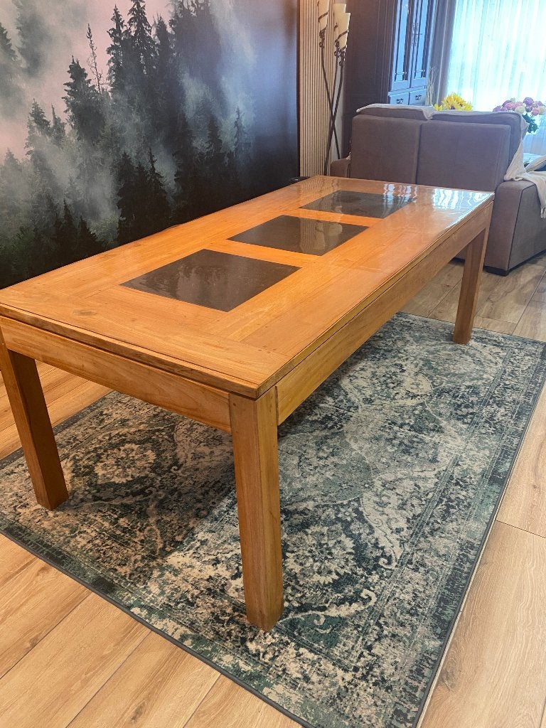 eettafel, Ophalen, Gebruikt, Teakhout, 200 cm of meer