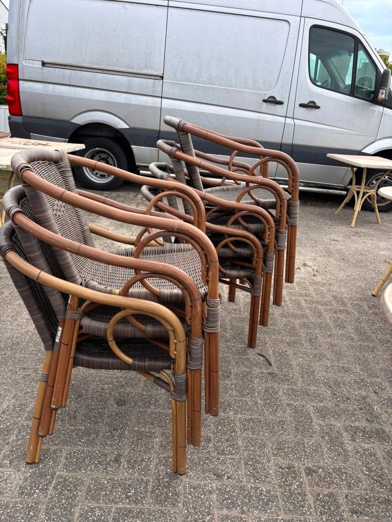 Terras stoelen, Ophalen, Gebruikt, Aluminium, Stapelbaar