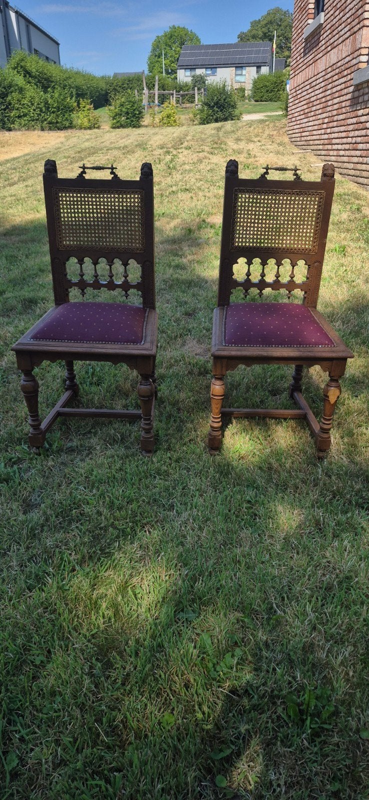 Rare paire de chaises anciennes Henri II (1880/1890), Antiquités & Art, Antiquités | Meubles | Chaises & Canapés, Enlèvement