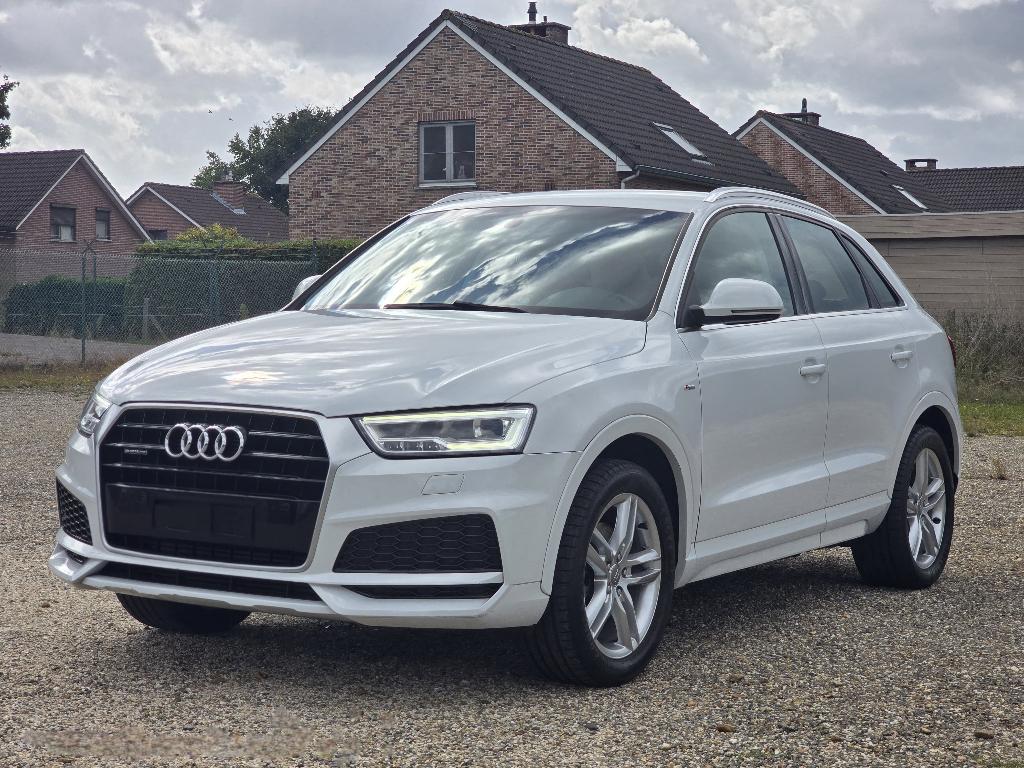 Audi Q3 S-line - 2.0TFSI Quattro - S-Tronic - 2017 - 57d km, Auto's, Automaat, Stof, Euro 6, Wit