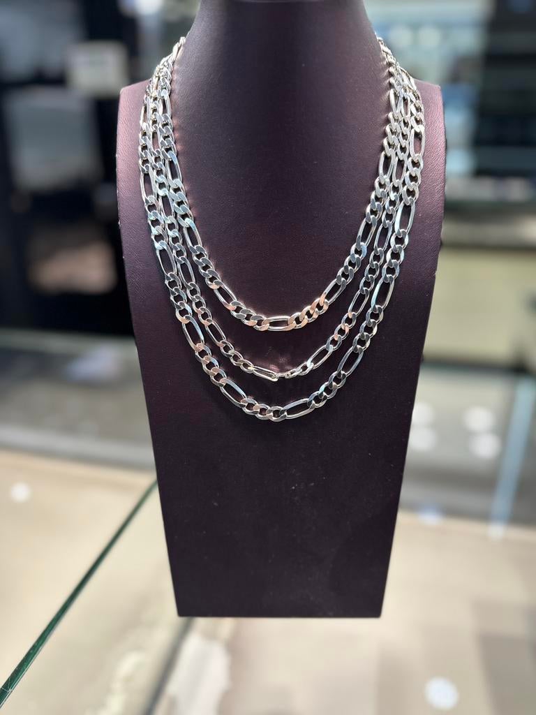Zilver figaro kettingen 925, Enlèvement, Neuf, Argent