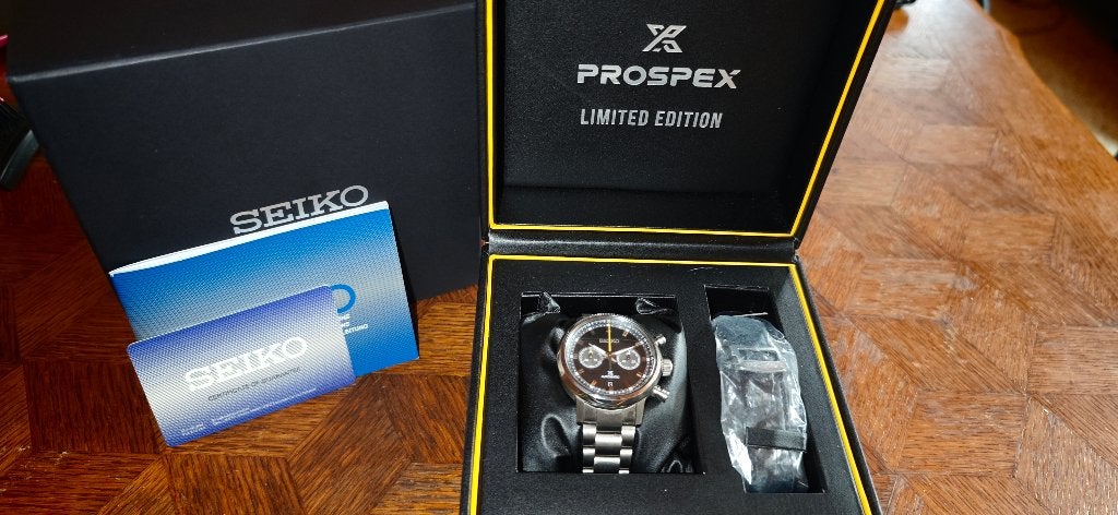 SEIKO PROSPEX SPEEDTIMER SRQ041J1 – ÉDITION LIMITÉE 311/400, Bijoux, Sacs & Beauté, Seiko, Enlèvement, Acier, Acier