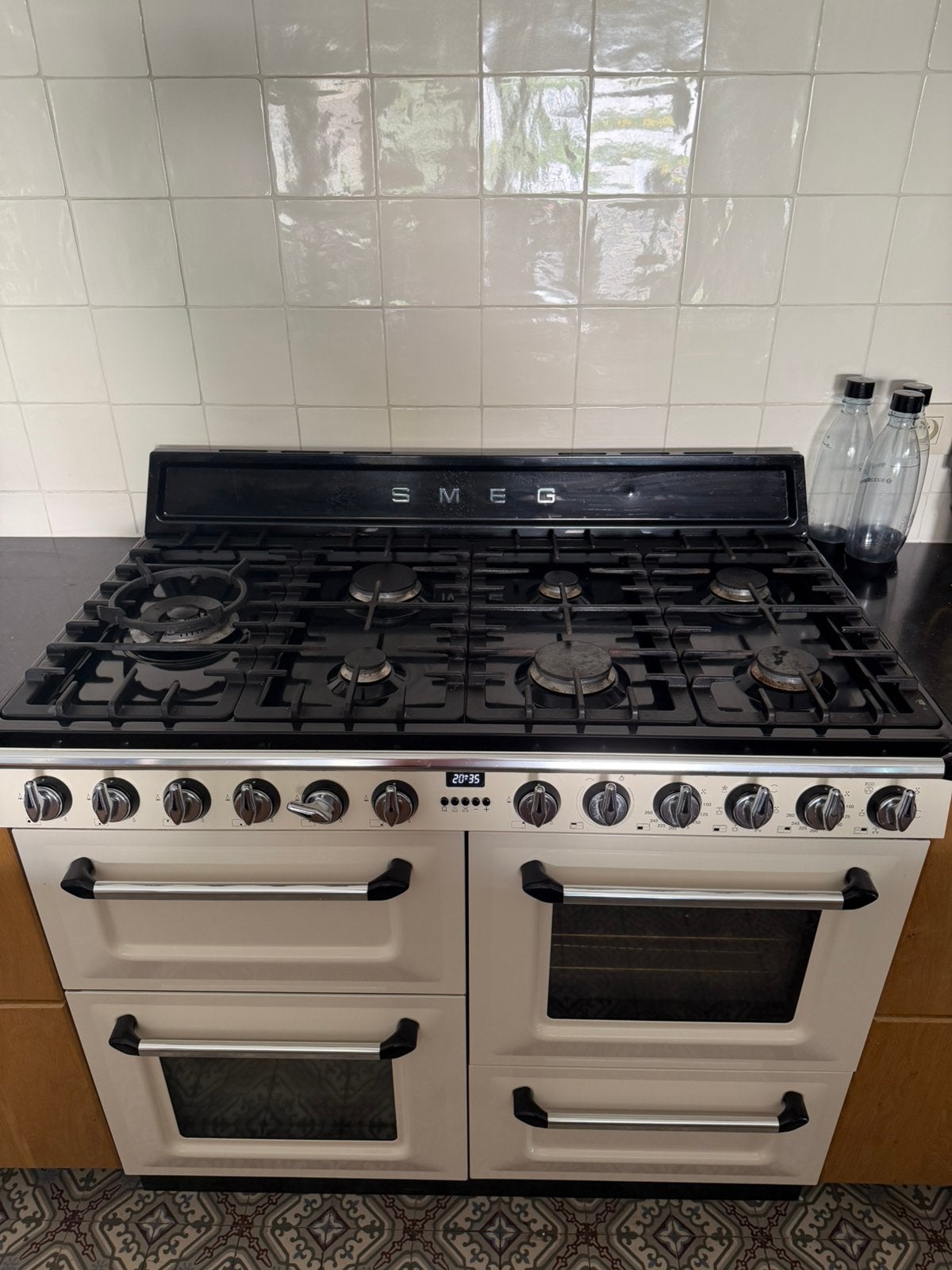 Smeg fornuis, Ophalen, Gebruikt, Hete lucht, 60 cm of meer