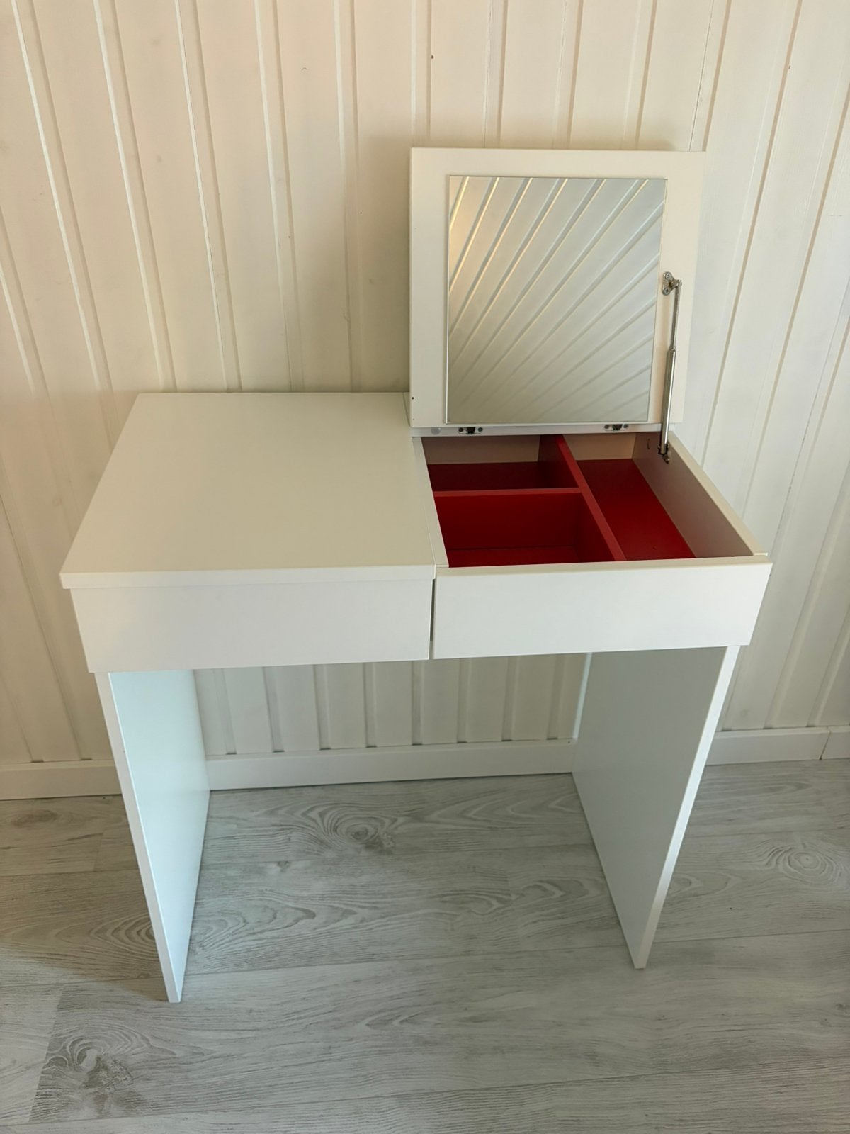 Meuble coiffeuse IKEA avec pouf, Huis en Inrichting, Tafels | Kaptafels, Ophalen, Zo goed als nieuw