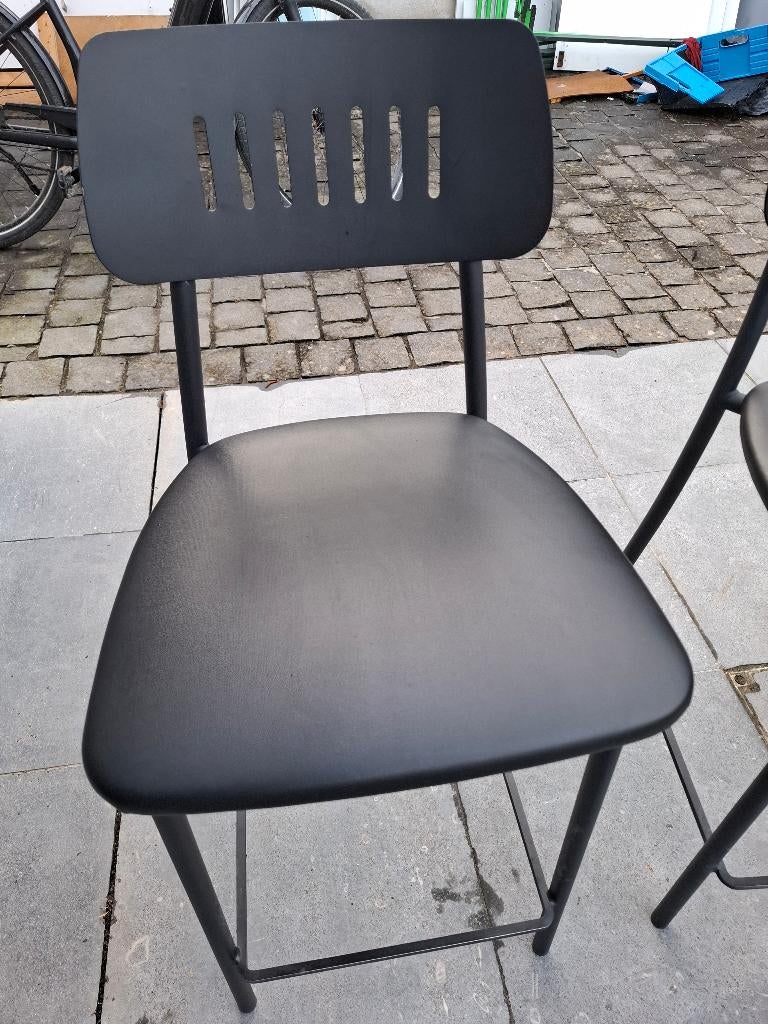 Barkrukken, 4 krukken, Ophalen, Gebruikt, Leer