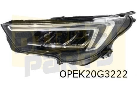 Opel Crossland (1/21-) Koplamp Rechts (Eco LED/zwart) Origin, Neuf, -, -, Opel