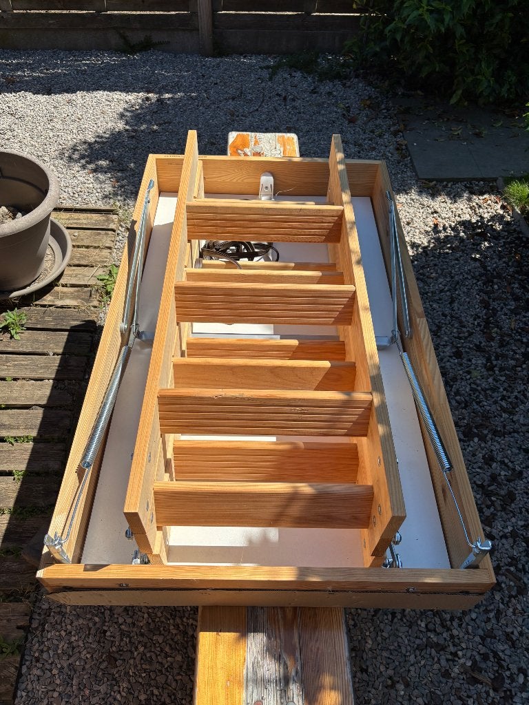 Zoldertrap, Doe-het-zelf en Bouw, Ladders en Trappen, Ophalen, Trap, Zo goed als nieuw, Opvouwbaar of Inschuifbaar