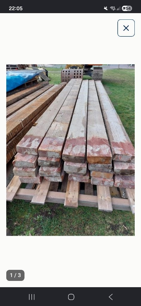 Houten balken  en kepers, Doe-het-zelf en Bouw, Hout en Planken, Gebruikt, Balk, Overige houtsoorten, 300 cm of meer, 50 mm of meer
