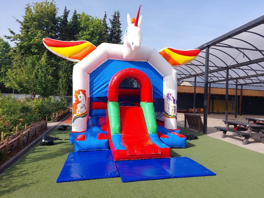 Springkasteel Unicorn te huur, Enlèvement, Comme neuf