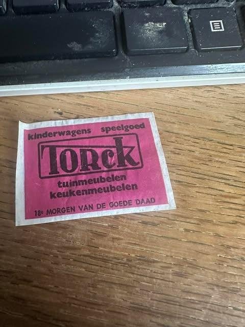Torck luciferdoos etiket label kinderwagens speelgoed, Verzamelen, Gebruikt, Torck, Ophalen of Verzenden, Info@tocrkme.ki