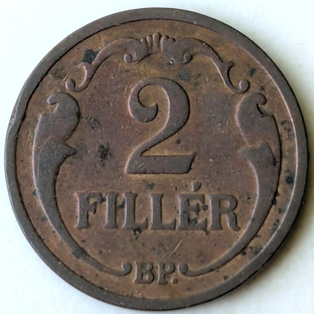 Hongarije - 2 filler - 1927, Ophalen, Hongarije, Losse munt