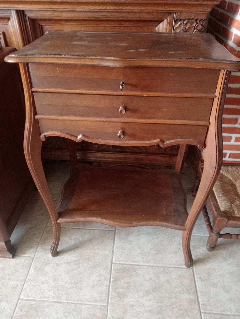 Vintage houten ladenkastje Lodewijk XV-stijl, Antiek en Kunst, Ophalen