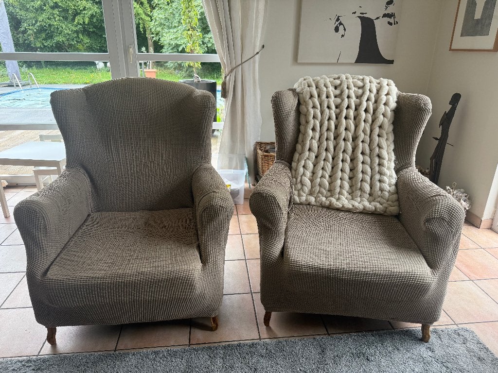 2 sièges avec revêtement amovible ou à rénover, 75 à 100 cm, Bois, Landelijk, Enlèvement