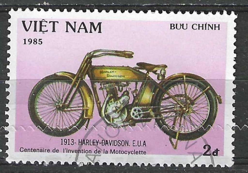 Vietnam 1985 - Yvert 593 - 100 jaar Moto - Harley (ST), Verzenden, Gestempeld