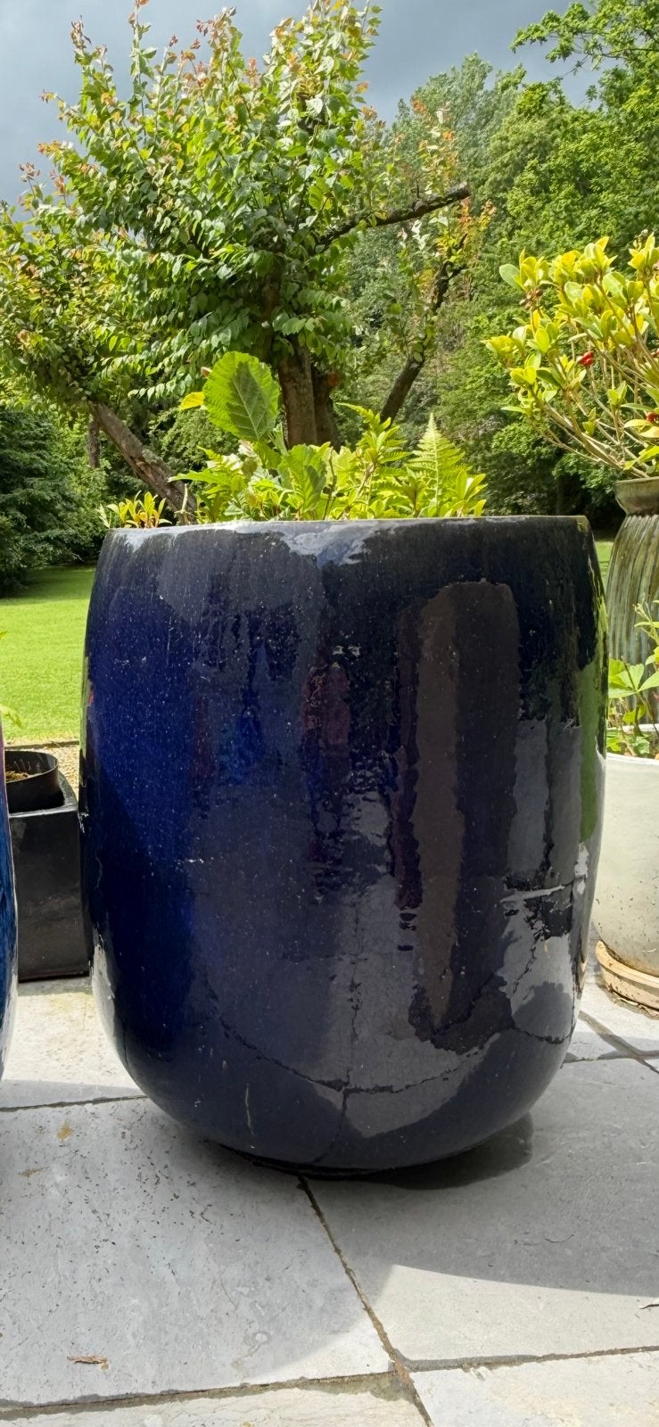 Provençaalse pot van geëmailleerd aardewerk, Tuin en Terras, Bloempotten, Ophalen, Zo goed als nieuw