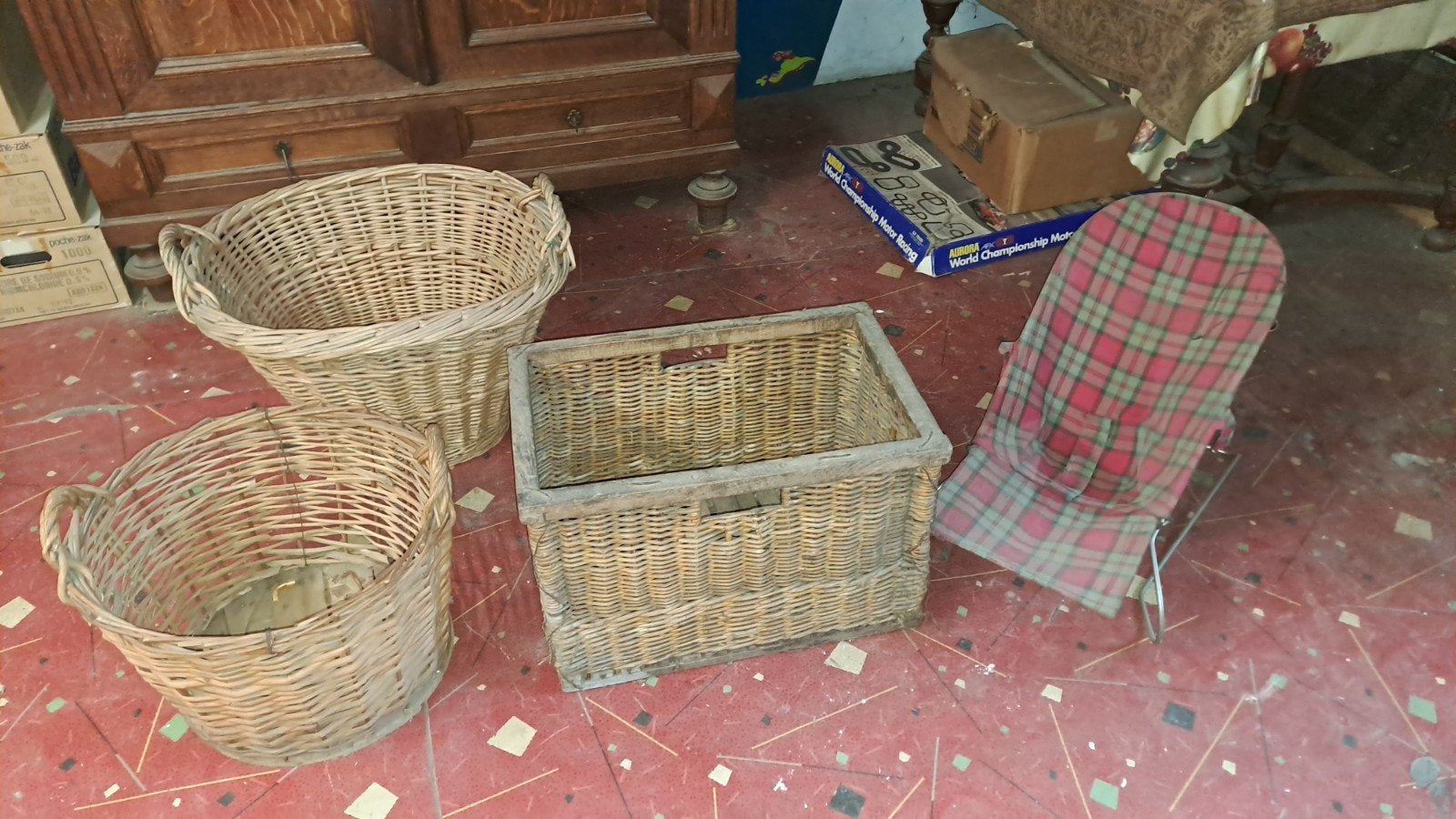 manne en osier ancienne bonne état, Enlèvement ou Envoi, Osier, Tressé, Panier