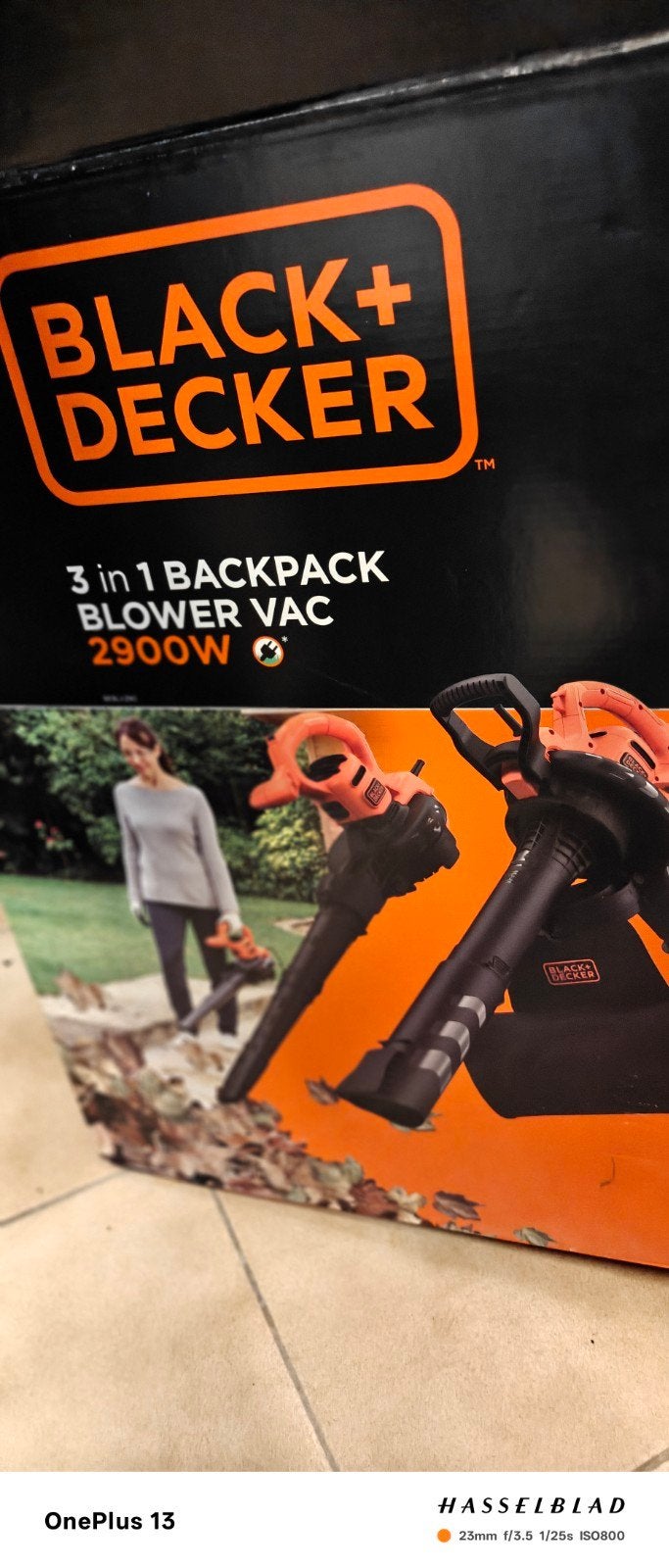 black decker 3 in 1 backpack blower vac 2900w, Tuin en Terras, Ophalen, Black&Dekker, Ruggedragen, Zo goed als nieuw