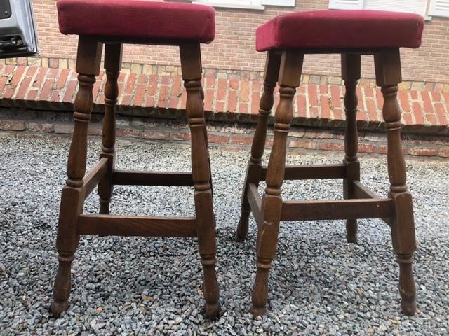 Rustieke barkrukken te koop  10 euro/stuk, Ophalen, Gebruikt, Met voetsteun, 3 krukken