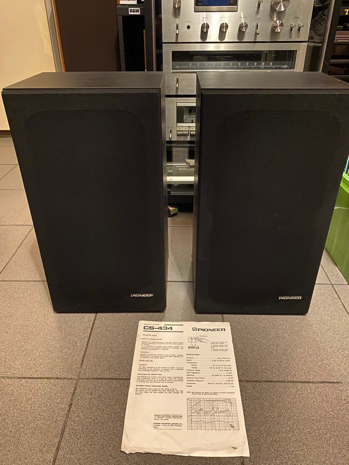 Pioneer CS-434 vintage luidsprekerset, Moins de 60 watts, Bass-reflex, Enlèvement, Enceintes stéréo