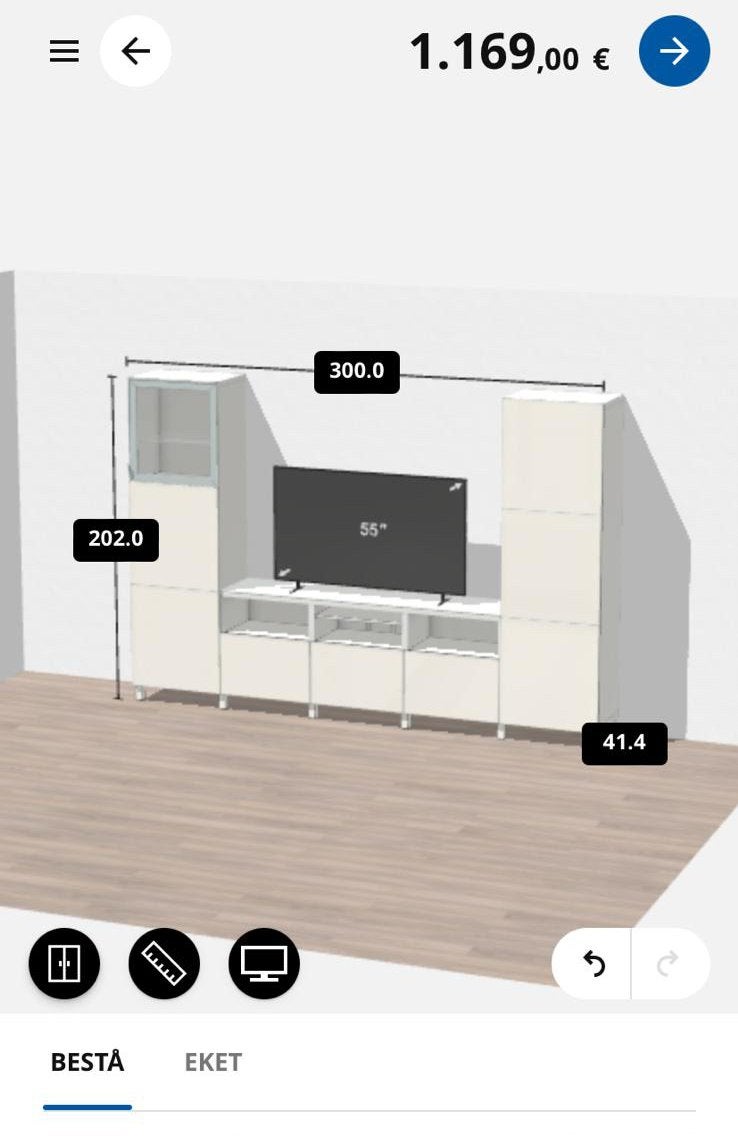 Meuble TV BESTA IKEA, Enlèvement, Comme neuf, Autres types