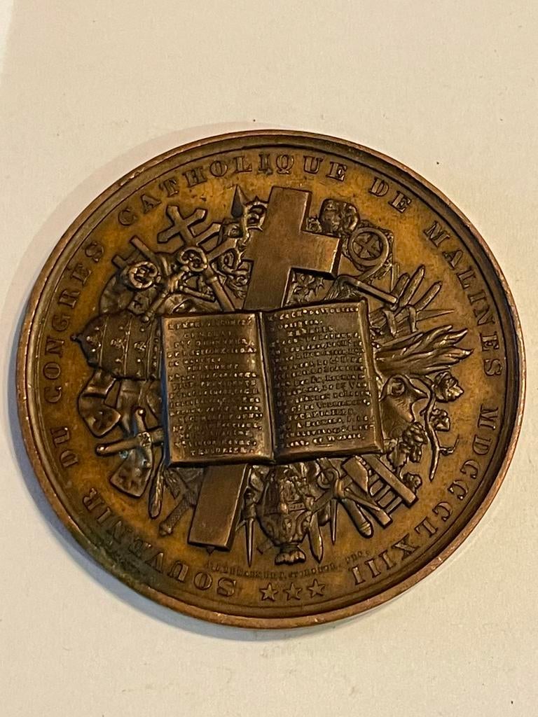 Oude medaille 1895, Postzegels en Munten, Ophalen of Verzenden