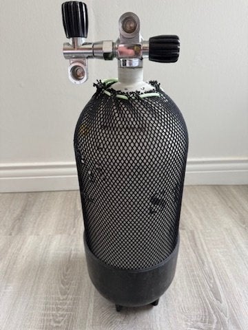 Bouteille plongée 12L - Double valve - 230 bar - pressurisée, Enlèvement, Utilisé, Bouteille de plongée