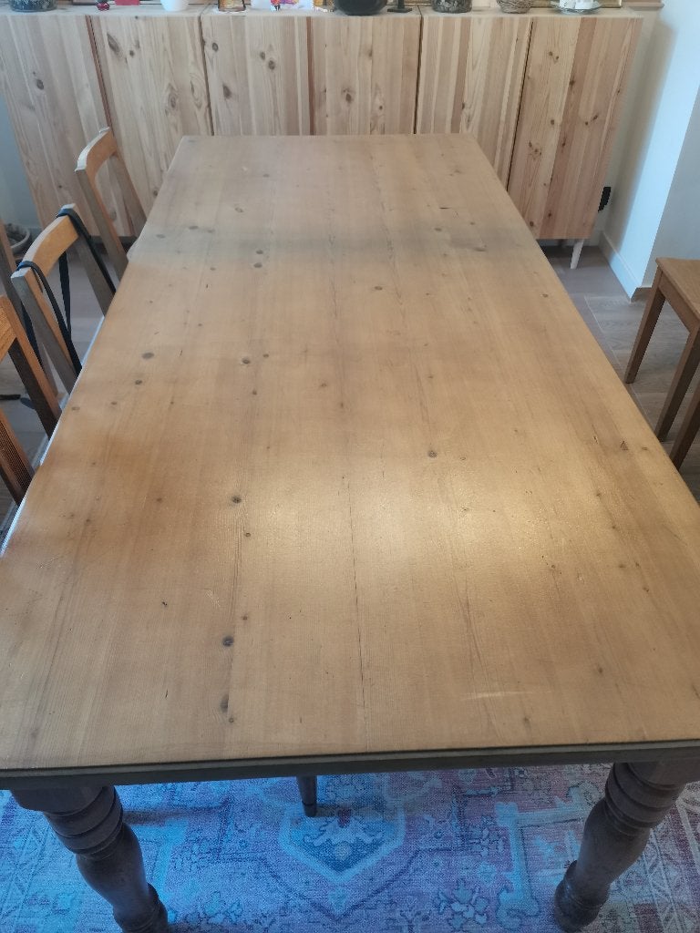 Massief houten eettafel, Huis en Inrichting, Tafels | Eettafels, Ophalen, Gebruikt, 50 tot 100 cm, Vijf personen of meer