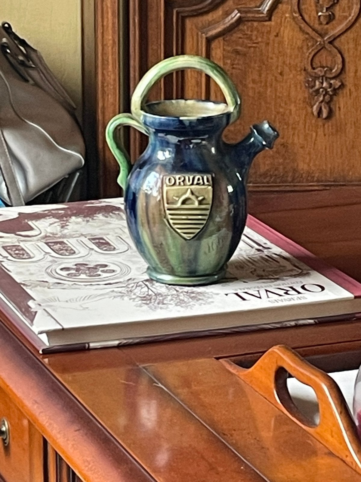 Orval aardewerken kruik van aardewerk, Verzamelen, Ophalen of Verzenden, Gebruikt