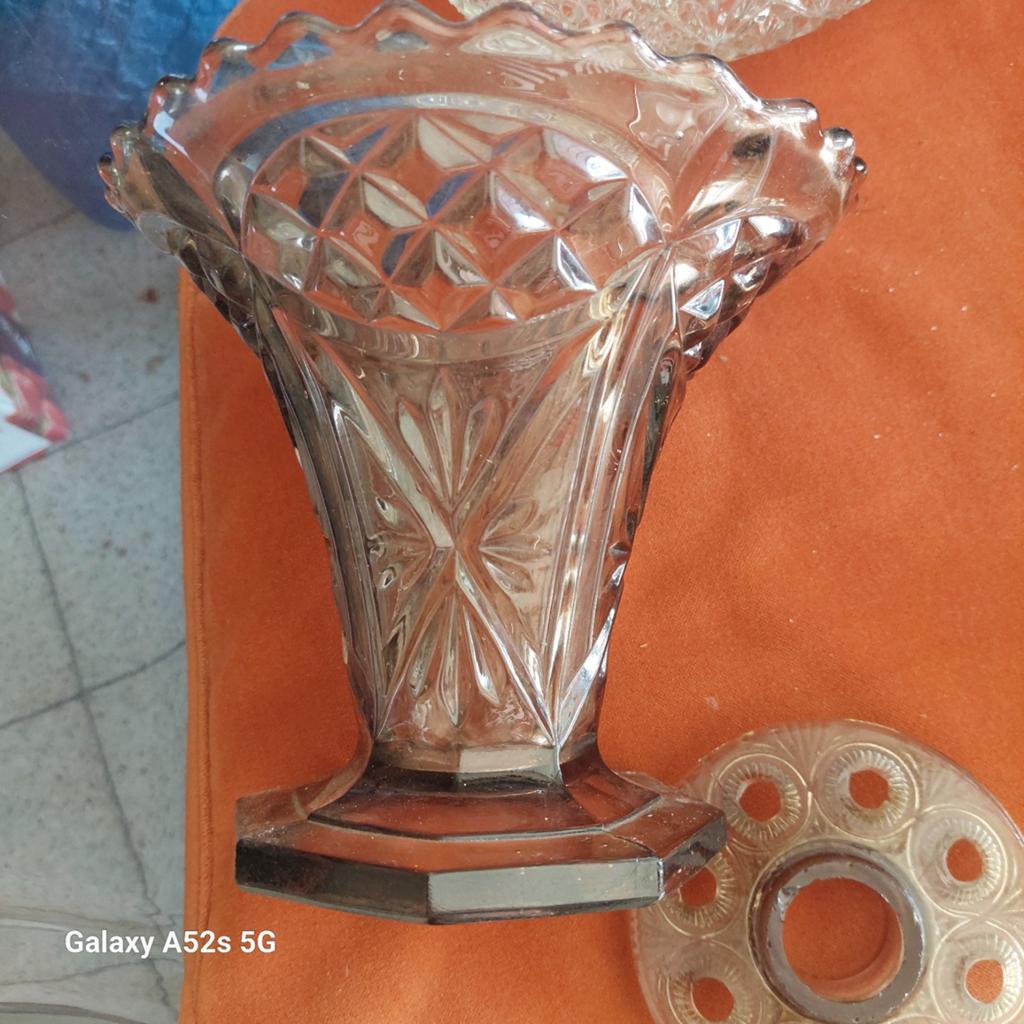 Vintage glazen pique fleur, Ophalen