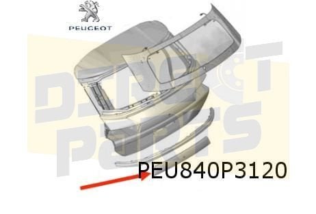 Peugeot 508 SW achterkleplijst (9/18-) Origineel! 1637300680, -, Nieuw, Ophalen of Verzenden, Achter
