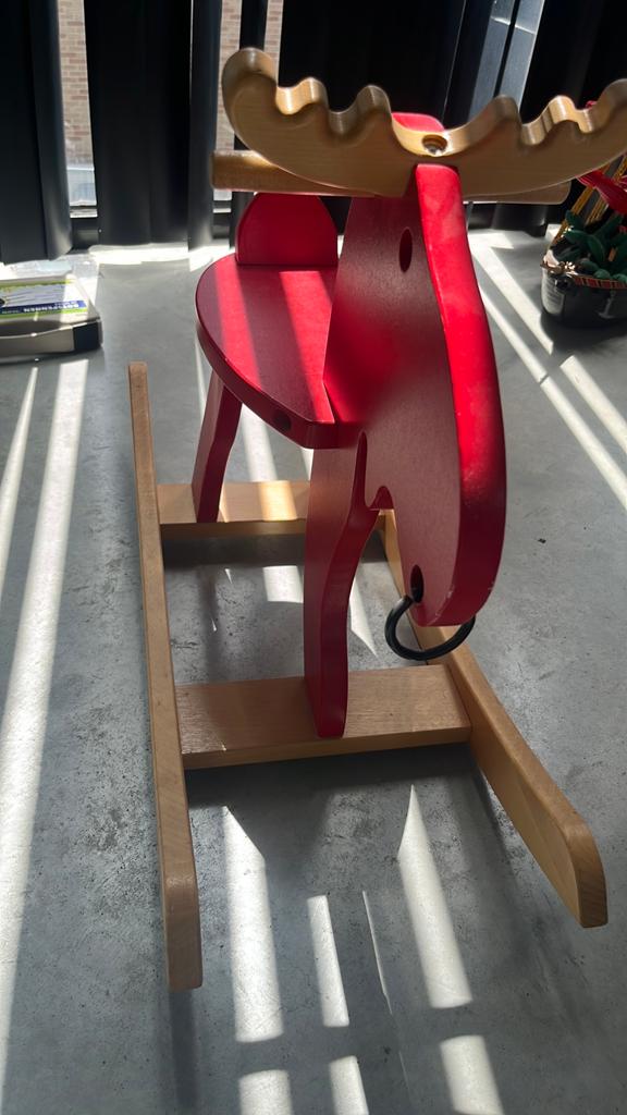 Ikea Ekorre houten schommeleland rood, Enlèvement, Comme neuf