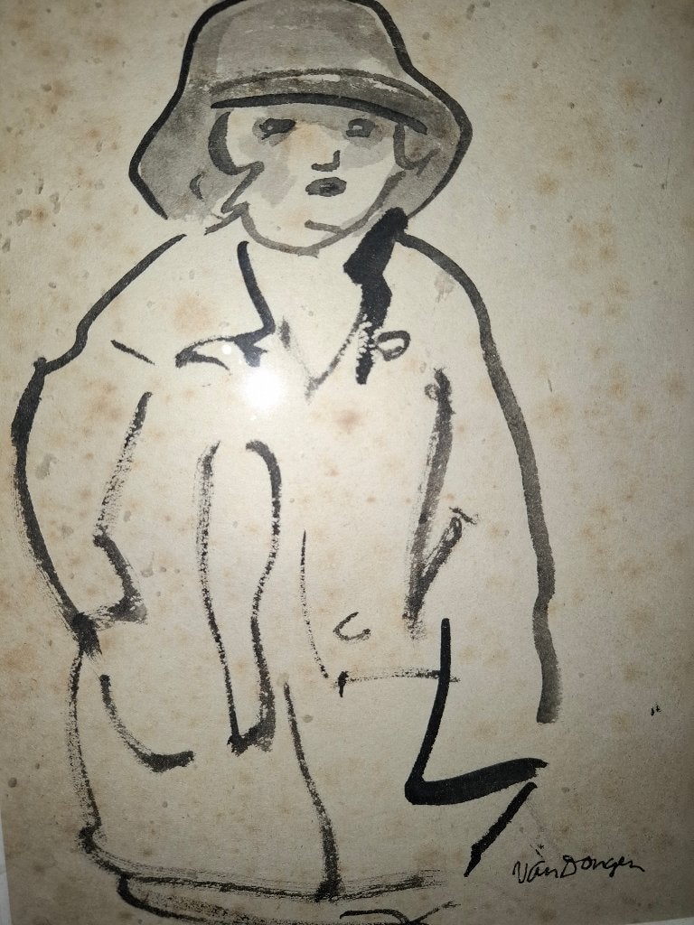 Kees van Dongen  Sepia Aquarel, Ophalen