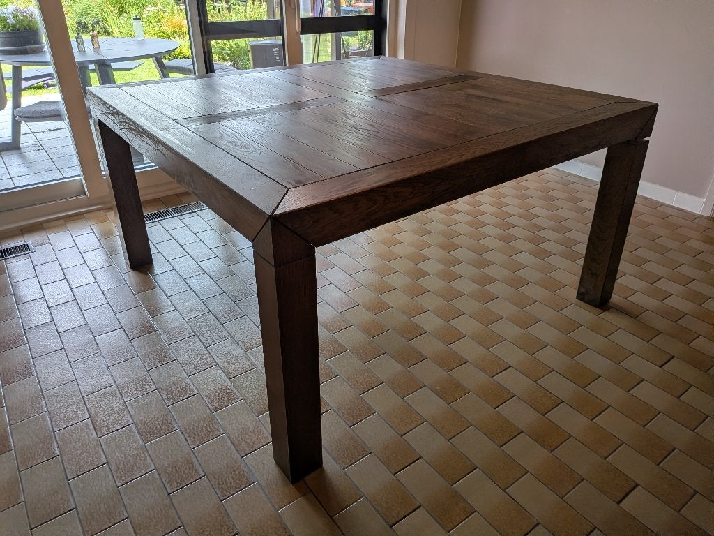 Eettafel en stoelen, Ophalen, Overige materialen, Gebruikt, 150 tot 200 cm