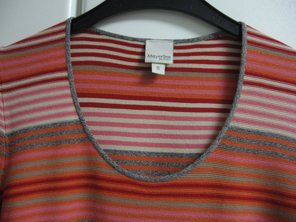 Rood/beige gestreept tricot T-shirt van Mayerline, S, Ophalen of Verzenden, Zo goed als nieuw, Rood