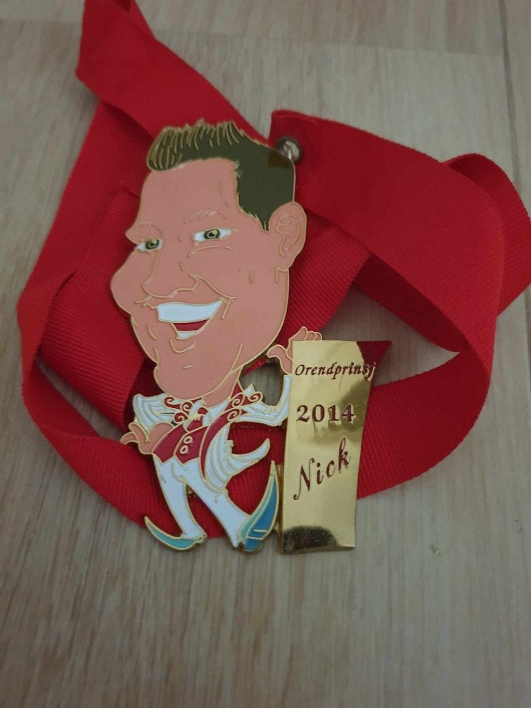 Carnaval medaille Aalst Arendprins Nick 2014, Timbres & Monnaies, Pièces & Médailles, Enlèvement ou Envoi