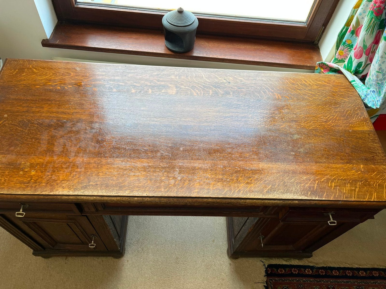 bureau en chêne massif, Maison & Meubles, Enlèvement, Comme neuf, Chêne