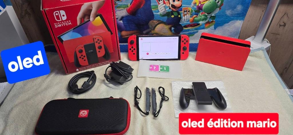 console switch oled 'limit.edit. mario + garantie (complete), Consoles de jeu & Jeux vidéo, Jeux | Nintendo Switch, Comme neuf