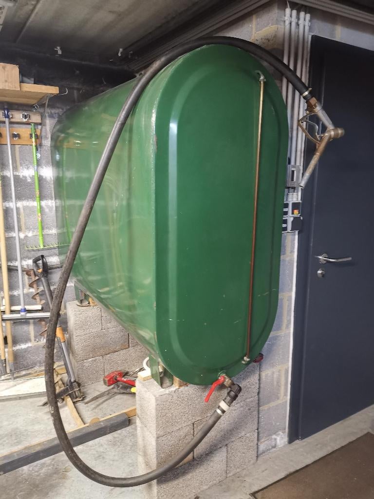 Citerne/réservoir acier 1200L  diesel +tuyau+pistolet+jauge, Enlèvement, Comme neuf