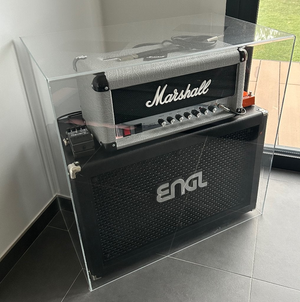 Vitrine en plexi pour ampli 2 corps, Ophalen, Zo goed als nieuw