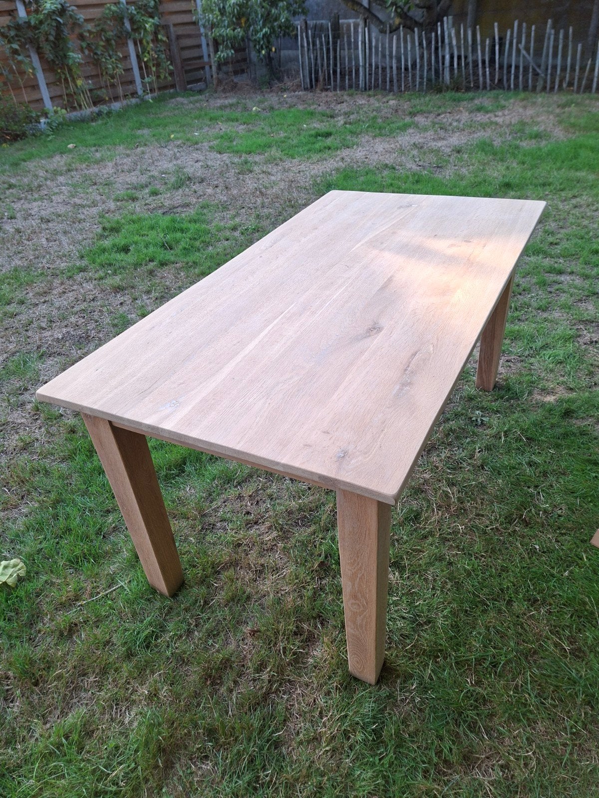 volle eikenhouten eettafel, 150 à 200 cm, Comme neuf, Enlèvement, 50 à 100 cm
