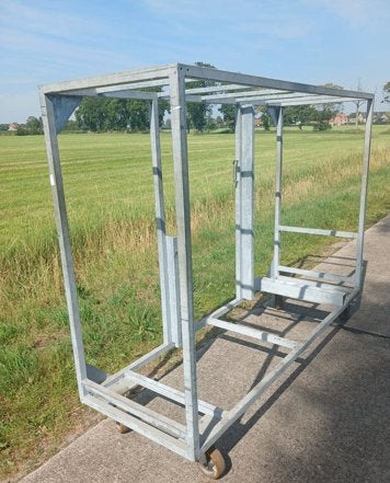 Verrijdbare verzinkte stalen transportkar, Doe-het-zelf en Bouw, Metalen, Ophalen, Gebruikt, Overige metalen