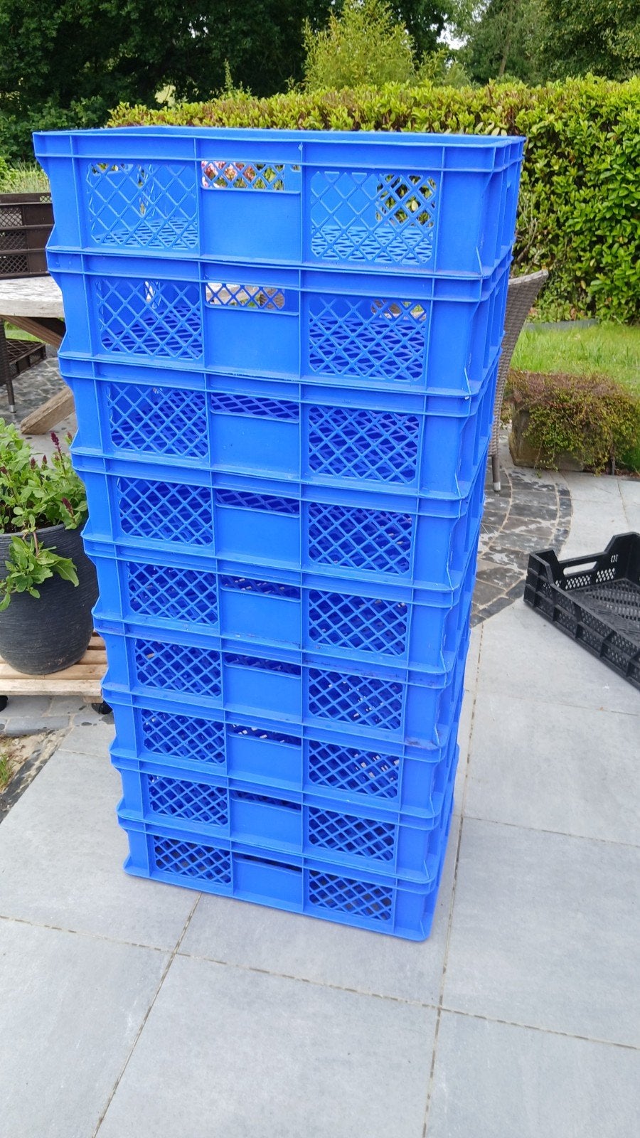 Transport bakken in pvc, Ophalen