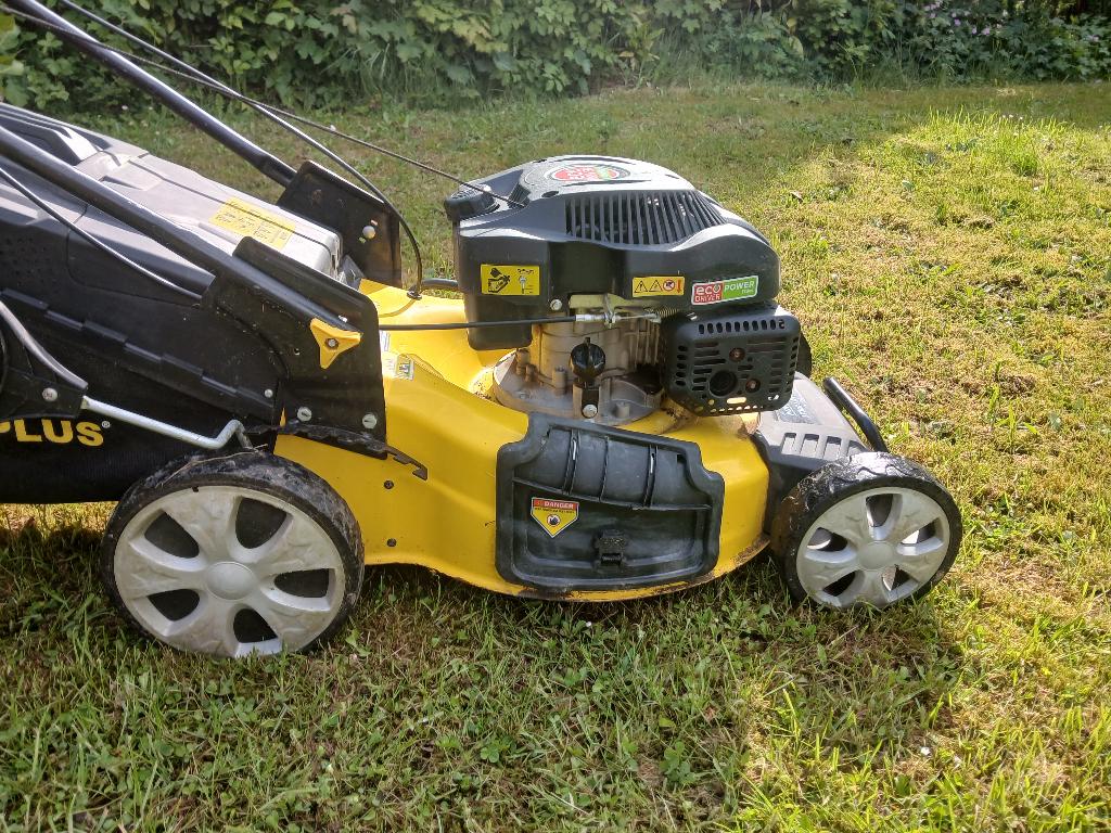 Tondeuse POWERPLUS 51cm Autotractee exc.etat  grand bac, Vitesses, Tondeuses à gazon à essence, Utilisé, Power plus