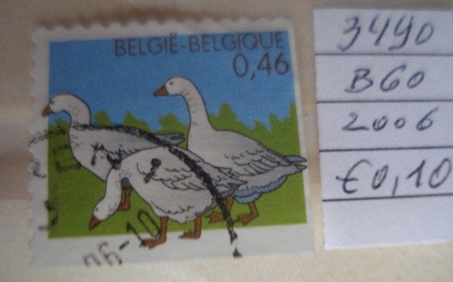 België 3490 (O) = B60, Verzenden, Gestempeld, Gestempeld