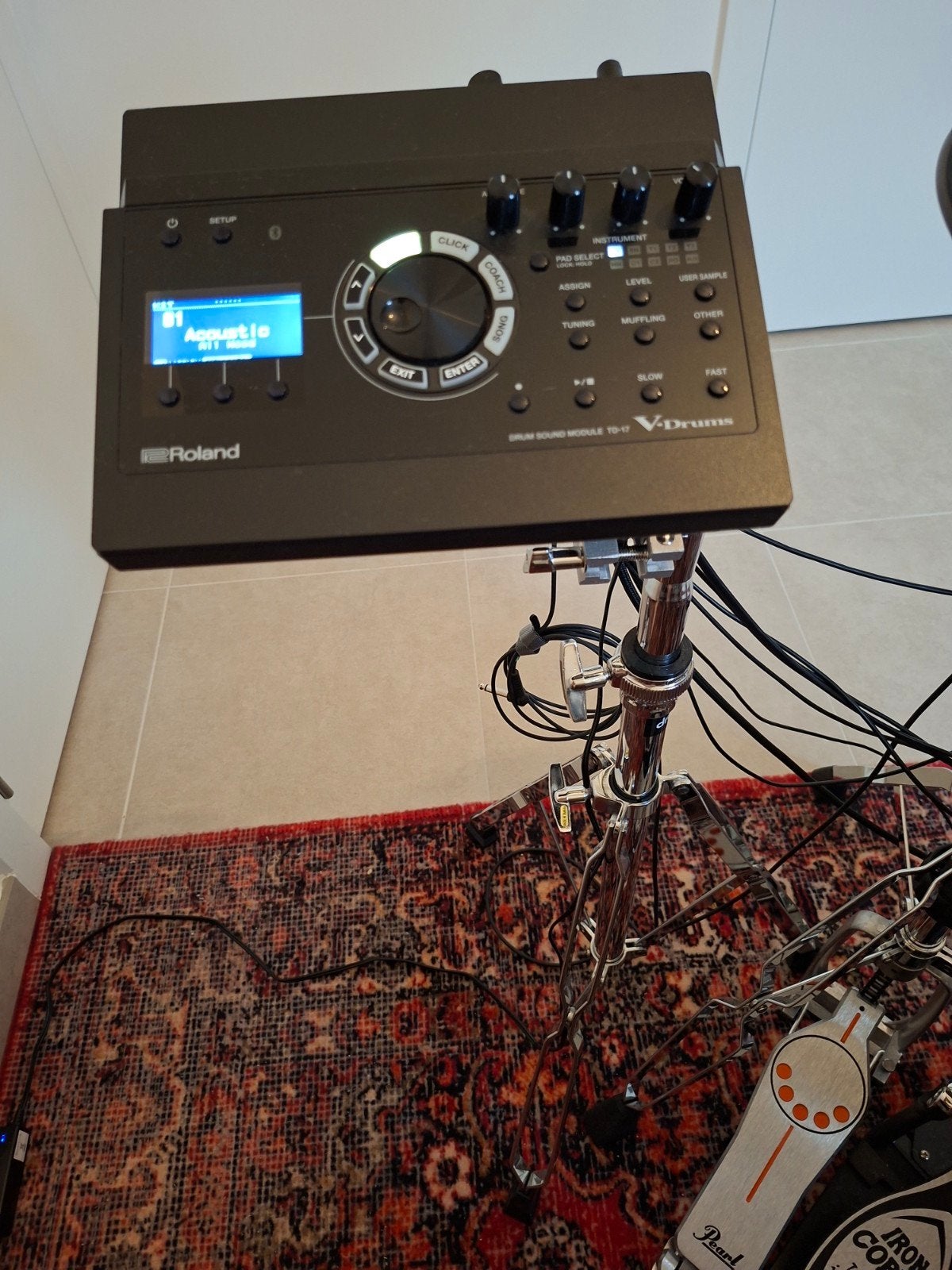 Drummodule Roland TD17 incl. module stand!, Musique & Instruments, Enlèvement, Comme neuf