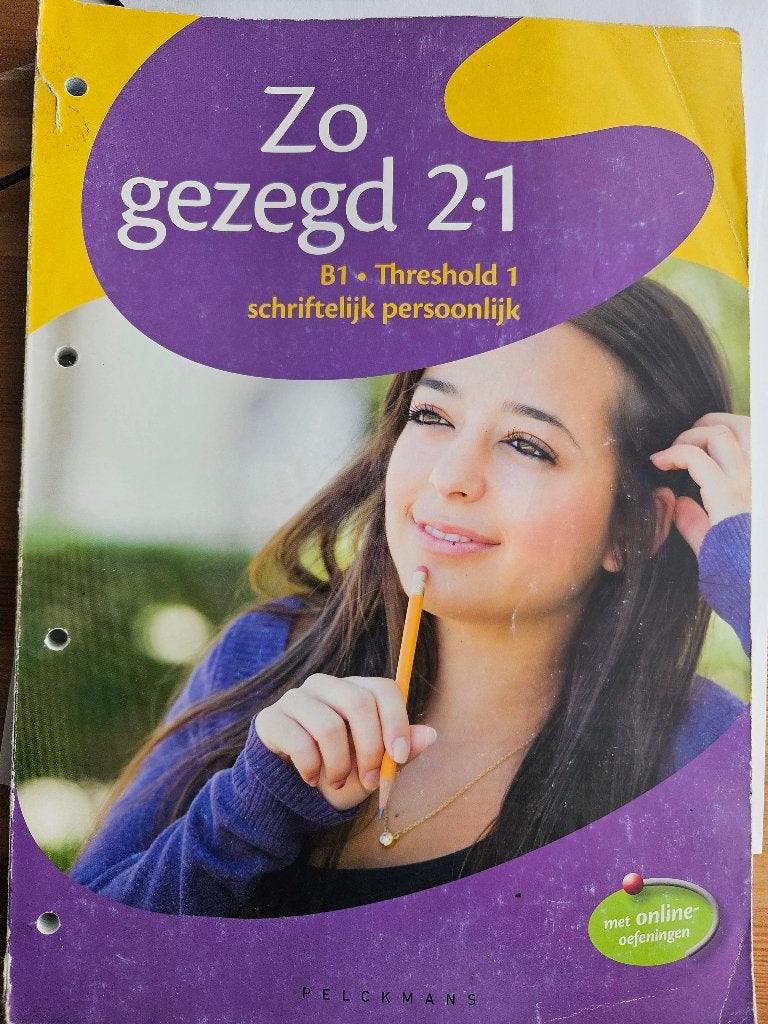 Zo gezegd B1 Nederlands voor anderstaligen schrijftelijk, Livres, Livres d'étude & Cours, Enlèvement, Utilisé