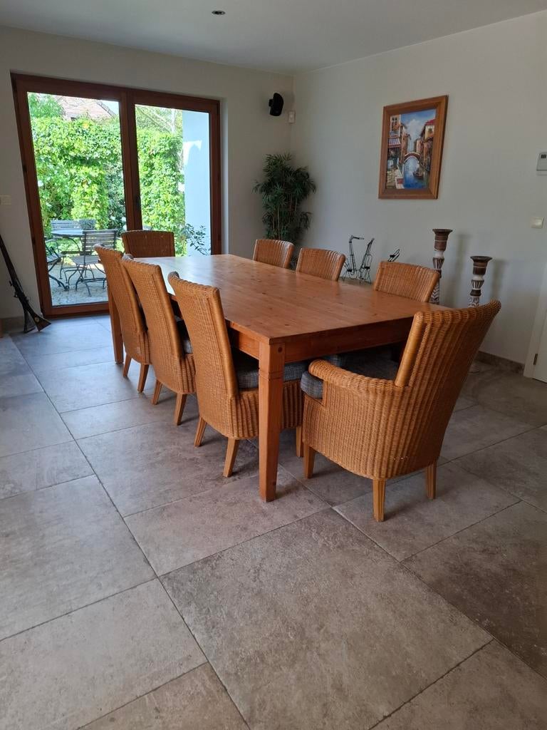 Grenen tafel  2m30 x 1m10, Huis en Inrichting, Tafels | Eettafels, Ophalen, Gebruikt